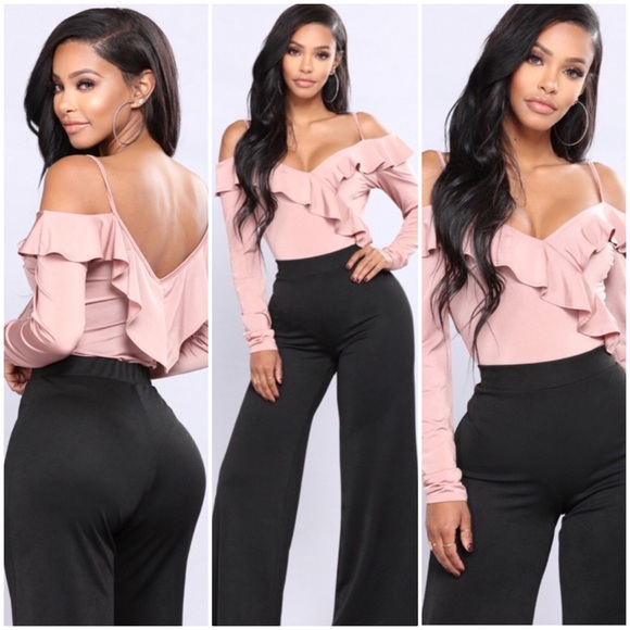 Fashion Nova Tops - •FASHION NOVA• Cold In The Ruff Bodysuit